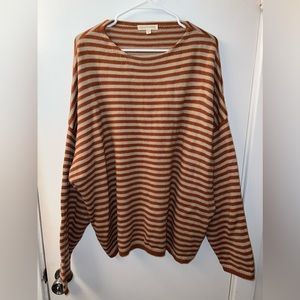 Orange and Cream Stripped Sweater